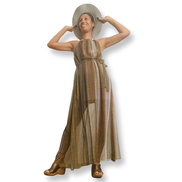 Bar III Dresses & Skirts - Bar 111 Boho Long Lightweight Halter Summer Dress Size XL Retail $69.00